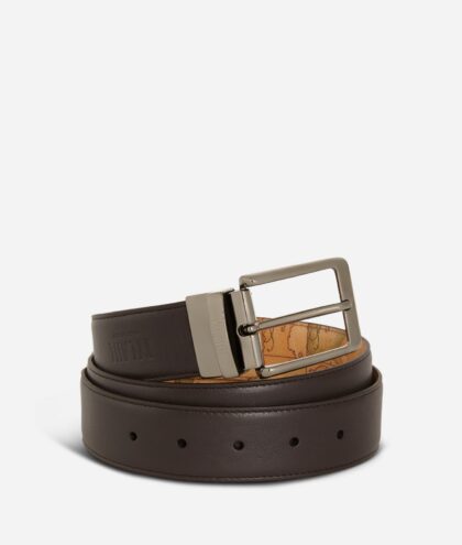 Cintura Uomo Reversibile in pelle marrone